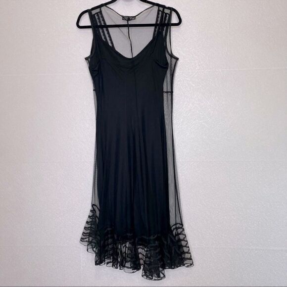 Betsey Johnson Dresses & Skirts - Betsey Johnson Vintage 90’s Asymmetric Tulle Mesh Dress 10